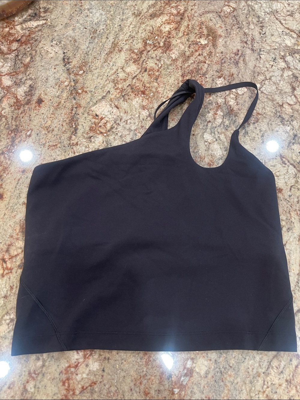 lululemon athletica 🍋 Black Off the Shoulder Crop Top S:6